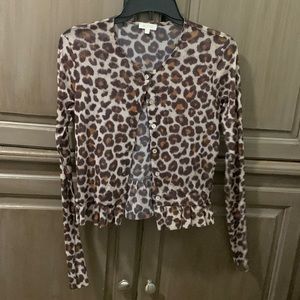 Weston sheer leopard print sweater